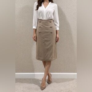 Vintage Ann Taylor Classic Beige Pencil Skirt